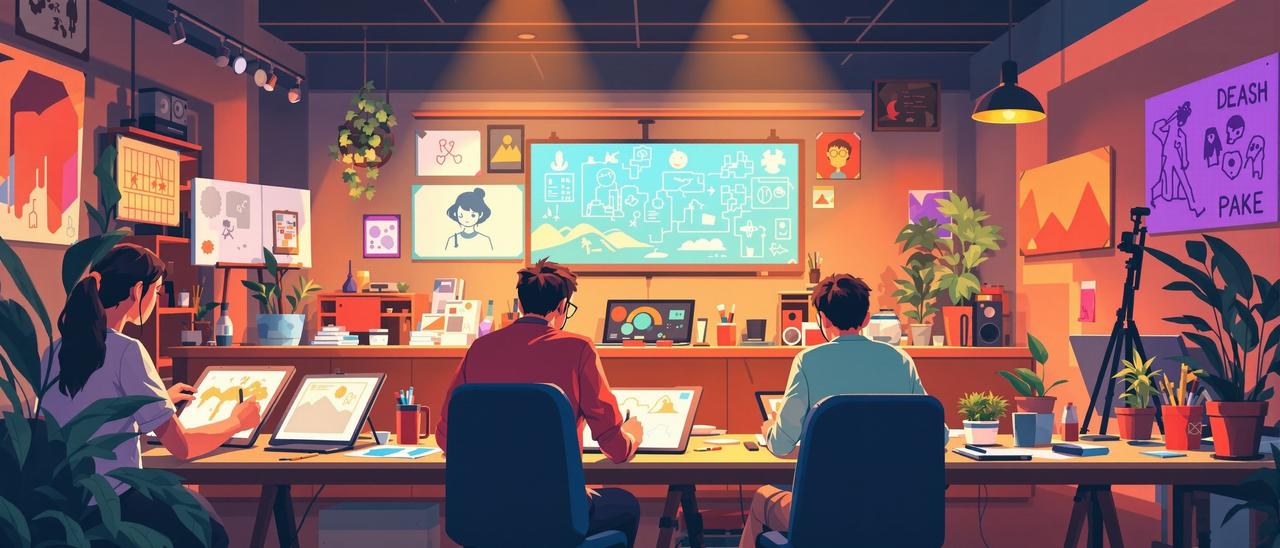 黄果魔改创作团队工作场景